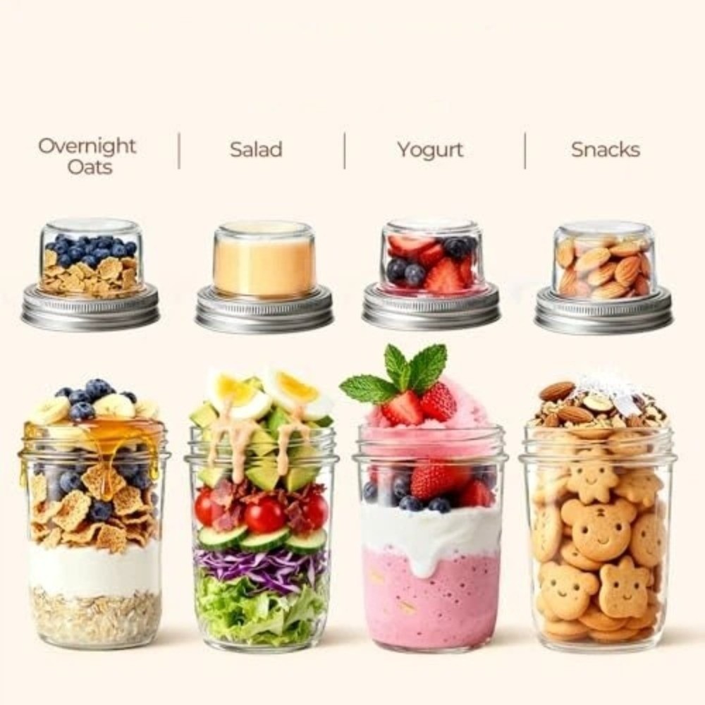 Gelas Parfait Yogurt Dua Lapis - Meal Prep Glass ulasan dan harga