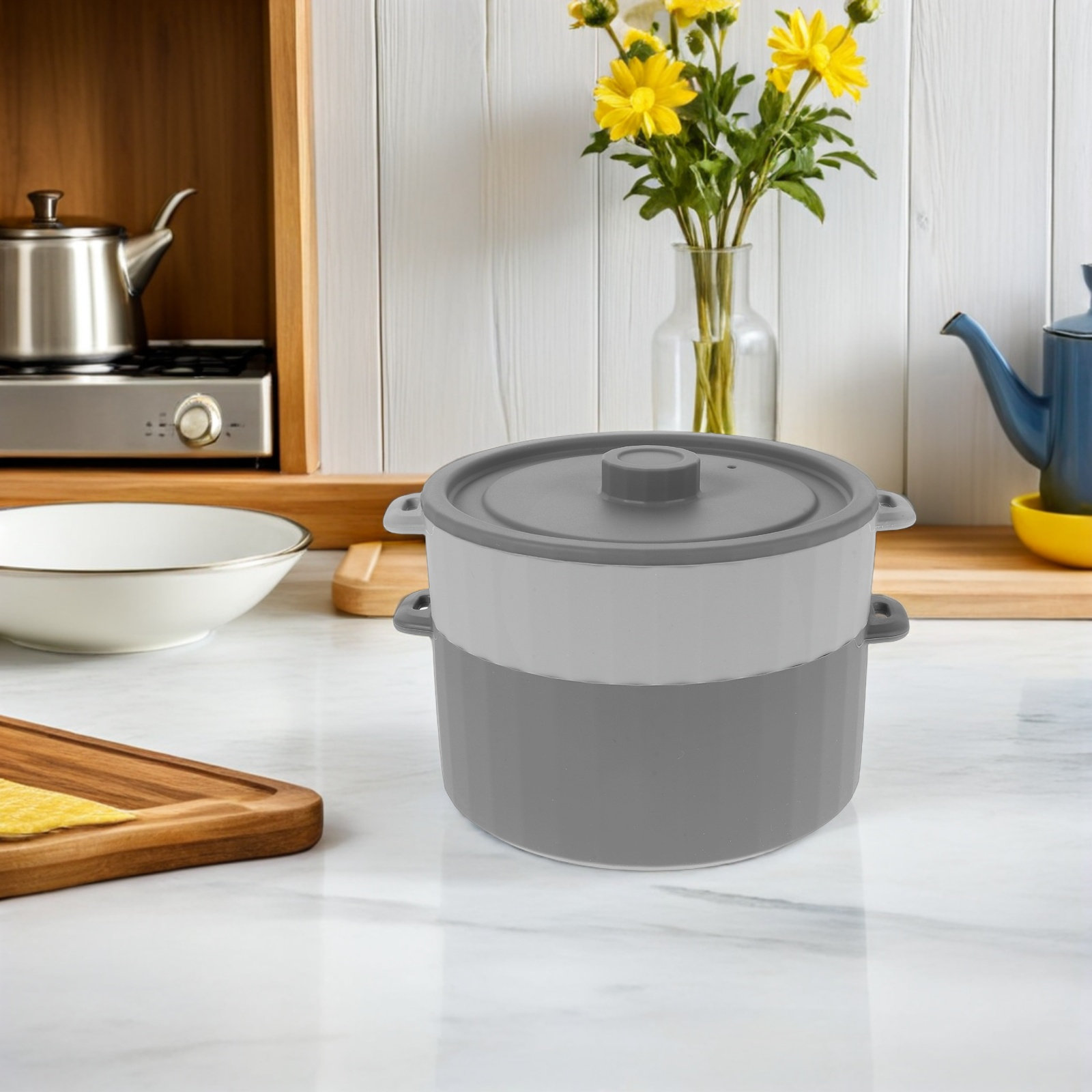Panci Pengukus Silikon Microwa - Meal Prep Glass ulasan dan harga