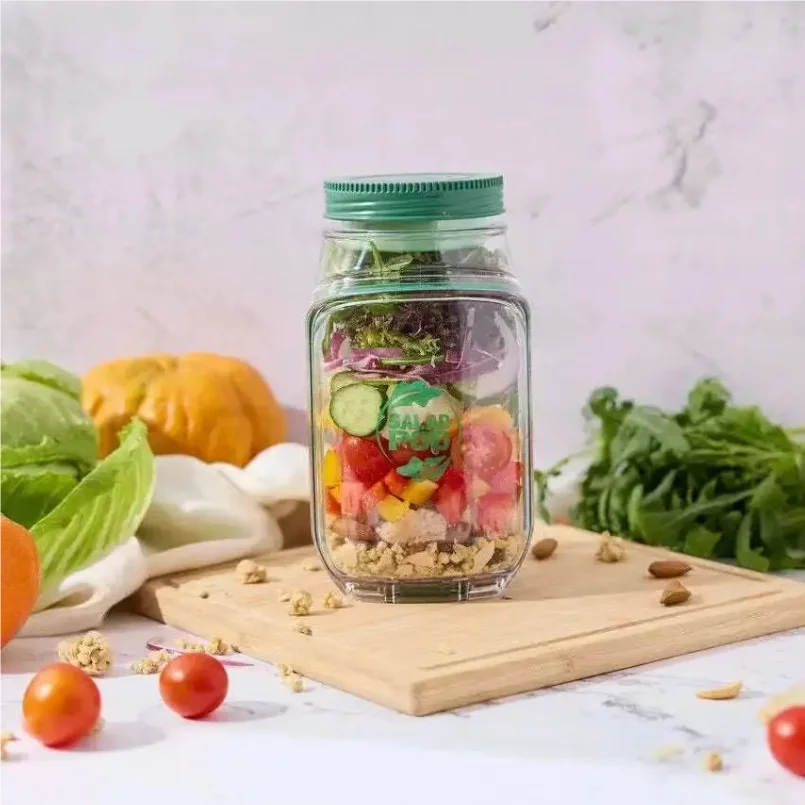 Wadah Salad Plastik Portabel S - Meal Prep Glass ulasan dan harga