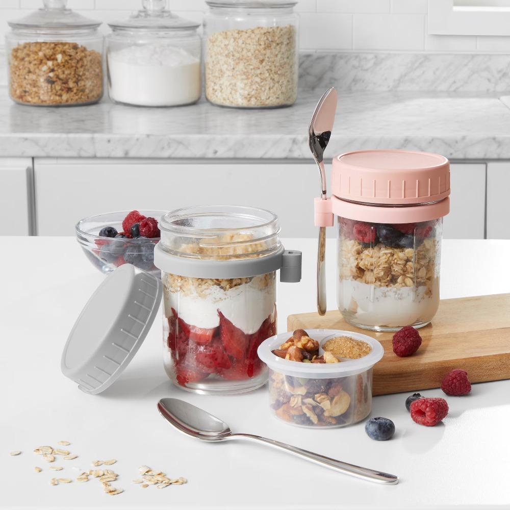 Stoples Makanan Overnight Oats - Meal Prep Glass ulasan dan harga